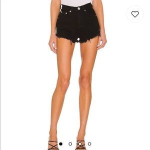 Superdown black denim shorts from Revolve